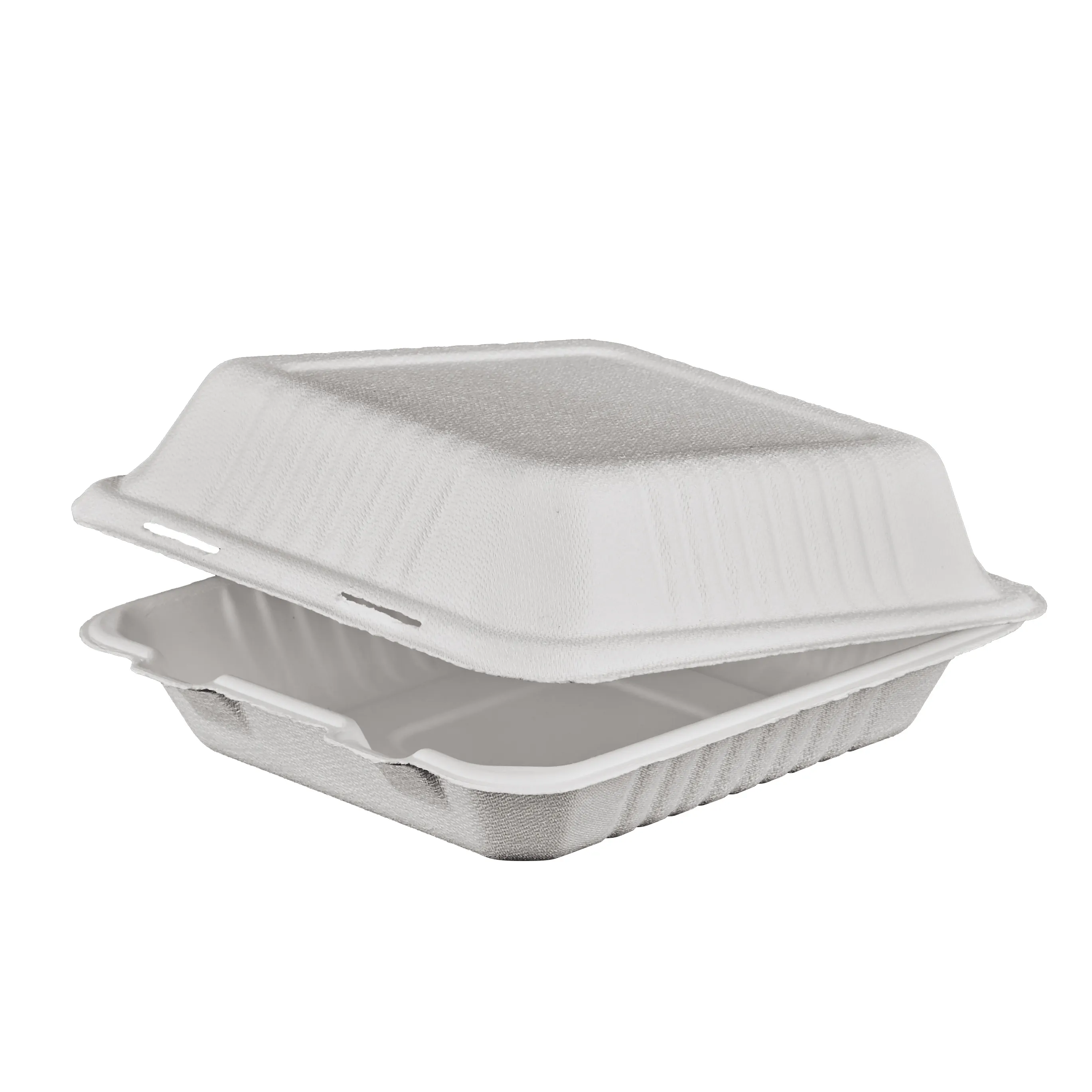 Phân hủy sinh học thực phẩm lấy đi container thức ăn nhanh dùng một lần tùy chỉnh cứng nhắc hộp bánh sandwich hộp bánh sandwich giấy mía bã mía 200