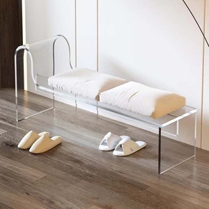 Hochwertige klare Acryl bank Rechteckige Bank wechsel Schuh hocker Bett End hocker Glas hocker - Product Image 4