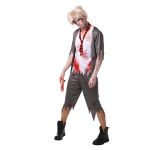 Costume d'écolier <span class=keywords><strong>zombie</strong></span> d'horreur de lycée d'halloween pour hommes - Product Image 5
