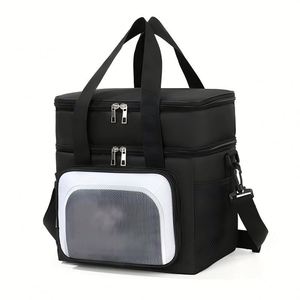 Nouveau sac à lunch double couche 2026, sac isotherme en tissu Oxford avec feuille d'aluminium épaissie pour bento - Product Image 6