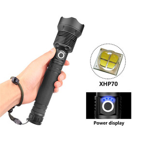 Ultra Brightest Handheld Led <strong>Torch</strong> <strong>Flashlight</strong> Zoomable Waterproof High Lumens USB Rechargeable Powerful XHP70 LED <strong>Flashlight</strong> - Product Image 1