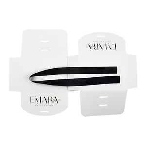 Enveloppes de mariage personnalisées avec logo imprimé, en carton blanc 250 g/m², laminées, imprimées en offset, avec ruban, pour bijoux mignons - Product Image 5