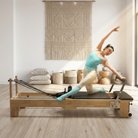 Promo Terbatas! Reformer Pilates Kayu Maple Tahan Lama dengan Per Pegas Jerman, Sandaran Kepala yang Dapat Disesuaikan, Merek BSW, Garansi 10 Tahun, untuk Studio Pilates dan Kesehatan.