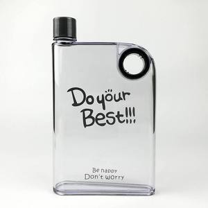 Factory Wholesale Matte finish Minimalist Frosted Square Reusable Water Bottle Unisex Travel Cup Flat Notebook Water <b>Jug</b> - Product Image 2