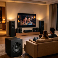Subwoofer actif XRL RCA haute puissance de 12 pouces 350W pour système de cinéma maison