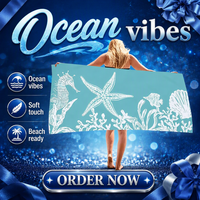 Customizable Quick Dry Towel for Adult Luxury Modern Embroidered Beach Towel with Sand-Free Logo Europe Market Cotton Compressed