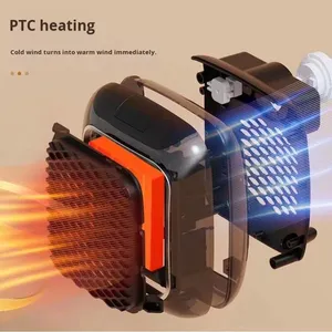 Calentador PTC Mini Portátil de Pared con Control Remoto y 3 Velocidades, Ahorro de Energía, Tecnología Negra para el Hogar, Venta al por Mayor - Product Image 4