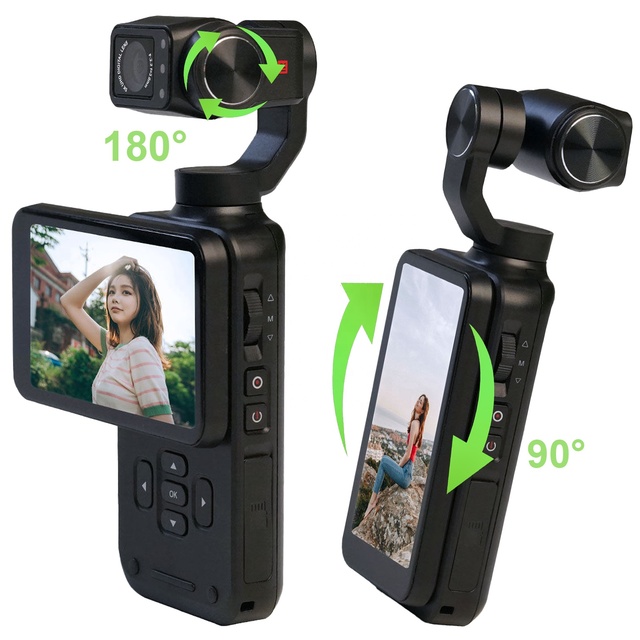 ORDRO M5 60fps 5K 3500mAh Battery WIFI Palmcorder Media Pocket Camera With Rotating Lens Flipped Screen Action Video Vlogging
