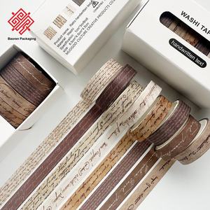 Baoren – Lot de 8 rouleaux de ruban adhésif Washi style rétro, prêt à l'emploi, motifs à carreaux et floraux, pour carnets et autocollants décoratifs - Product Image 4