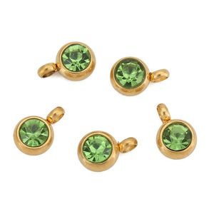 Dijes Redondos de Acero Inoxidable de 6mm con Engaste de Bisel para Pedrería, para Accesorios de Joyería DIY, Collares y Pulseras, Uso Diario Unisex - Product Image 3