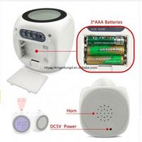 Horloge de projection vocale LCD horloge de chambre créative multifonctionnelle