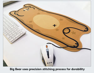 Bantalan mouse kucing beruang coklat kartun, alas keyboard kantor imut, bantalan mouse bentuk khusus, Pelindung pergelangan tangan - Product Image 3