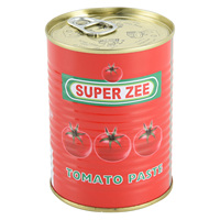 Vente en gros 70g de purée Double concentré de conserve De tomate matière première en conserve du fabricant de pâte de tomate bon marché