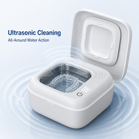Nettoyeur ultrasonique sans fil pour appareils dentaires 170 ml 18 W, machine de nettoyage dentaire pour prothèses et aligneurs avec chargement Type-C