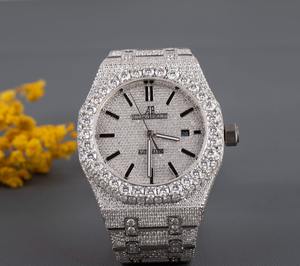 Luxury Iced Out Diamond <b>Watch</b> Stainless Steel Automatic Wristwatch | Hip Hop Style <b>Men</b> <b>Watch</b> | Wholesale Bulk - Product Image 1