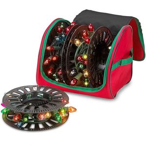 Sac de rangement pour lumières de Noël en gros, personnalisé, en Oxford 600D, durable, imperméable, sac portable pour la maison, grande boîte de rangement - Product Image 1