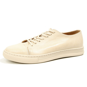 Off White <b>Leather</b> <b>Sneakers</b> Lace Up Solid Color Breathable Youth Casual Shoes - Product Image 1