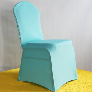 Rosette <span class=keywords><strong>Flower</strong></span> <span class=keywords><strong>Chair</strong></span> Cover Spandex Fancy Christmas Rose Bordar Cadeira Cover Universal Hotel Banquete Decoração Do Partido - Product Image 4