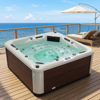 Jacuzzi extérieur de qualité commerciale, bain à remous de luxe pour hôtel, club, projet, taille personnalisée disponible, certification CE
