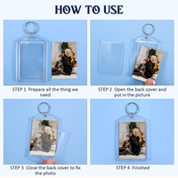 Cadre photo personnalisé de haute qualité Porte-clés à breloque en acrylique promotionnel