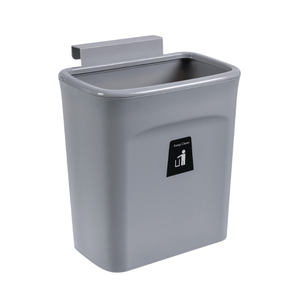 Wall-mounted kitchen cabinet door hanging trash bin for household
