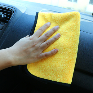 Cao Cấp Hai Mặt San Hô Nhung Sợi Nhỏ Xe Khô Khăn Polyester Mềm Cho Home & Chăm Sóc Xe Tùy Chỉnh Logo Xe Chi Tiết - Product Image 4