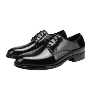 Zapatos Oxford de Vestir para Hombre, de Cuero Genuino Negro, Punta Redonda, con Cordones, Color Sólido, para Todas las Temporadas, Envío Directo - Product Image 4