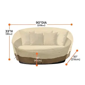 New Design High Quality Direct Factory Outdoor Furniture Cover Patio Sofa Cover Round Sofa Bed Cover Waterproof Dust-proof