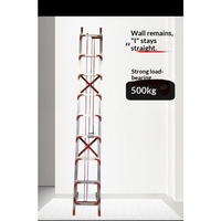Échelle télescopique robuste en aluminium 4m-12m pour accès au grenier et au toit, portable, fabricant OEM