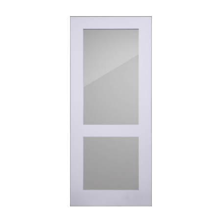 2 Panel Glass MDF Interior Door