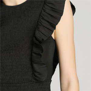 2020 Primavera Verano Popular negro mujer vestido tela de memoria cóctel vestido largo casual vestido para las mujeres - Product Image 4