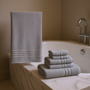 Ensemble de serviettes de bain Db, 6 pièces, en coton antimicrobien, couleur unie, rectangulaires, tissées, pour adultes - Product Image 2