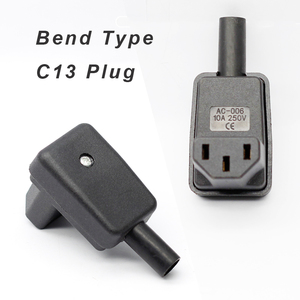 90&deg; Bend C13 <strong>Plug</strong> PDU/UPS <strong>Socket</strong> Standard <strong>IEC320</strong> C13 10A 250V AC Electrical Power Cable Cord Connector Female Male <strong>Plug</strong> Adapter - Product Image 3