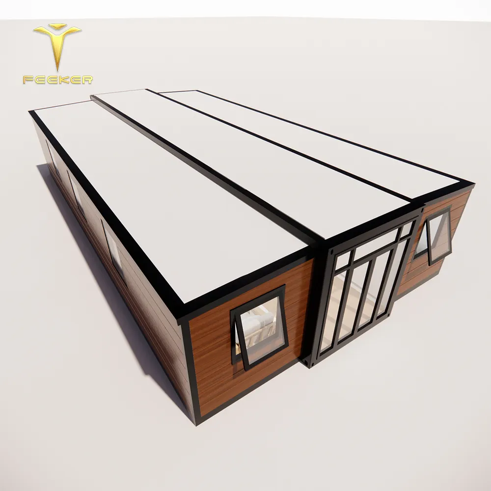 Modulare Wohnarchitektur: 20 Fuß vorgefertigtes Containerhaus und winzige Hütten für Appartments