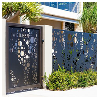 Panneau décoratif mural extérieur en aluminium sculpté, panneau en aluminium perforé découpé au laser CNC pour clôtures, treillis et portails