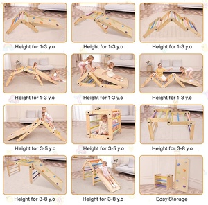 LM KIDS Baby Picklers Climber Montessori Toddler Indoor Playground Picklers Arch Picklers Triangle Wooden Climbing Frame - Product Image 6