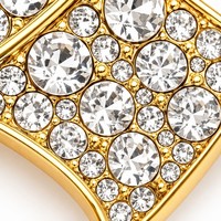 Épinglette en émail personnalisée de qualité supérieure, en or, entièrement ornée de strass, accessoire de mode de luxe, souvenir, fabricant