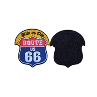 Écussons brodés auto-agrippants Route 66 américaine pour motards, décoration de veste de motard, fournitures de couture DIY