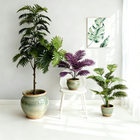 Plante artificielle en pot à feuillage varié, fausse plante Monstera Caladium pour la décoration de table intérieure de la maison ou du bureau