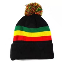Gorro de Punto Rasta Unisex para Adultos, Elegante, en Oferta, Colorido, con Bordado 3D, Impresión Digital, para Viajes, Playa y Negocios
