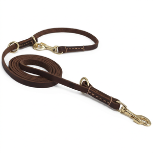 Leather <b>Dog</b> <b>Leash</b> Classic Design Durable Brown for Medium Large <b>Dogs</b> Pet Supplies - Product Image 1