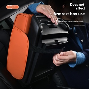 Reposabrazos de coche de cuero multifuncional 5 en 1, funda Universal para todas las estaciones, portavasos delantero con caja, organizador de almacenamiento - Product Image 2