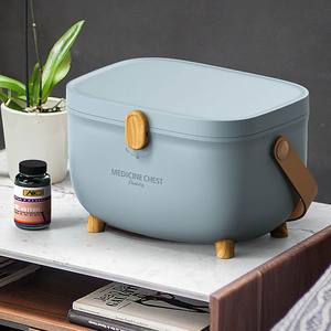 Pastillero Portátil de Doble Capa de Plástico, Caja de Medicamentos Impermeable con Tapa, Botiquín para la Prevención de Epidemias Familiares - Product Image 5