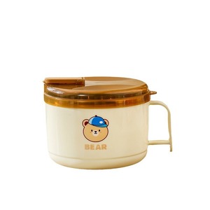 Instant Noodle Bowl <b>Large</b> Capacity With Lid And Handle For Student Dormitory Work <b>Plastic</b> Lunch <b>Box</b> - Product Image 5