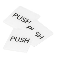 Оптовый заказ 10x10 квадратный офисный бар для открытия Push-выдвижной дверной знак наклейка вертикальный для внутреннего наружного использования на заказ акриловый push