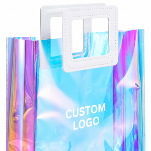 Eco-Friendly Reusable Pvc Carry Plastic Beach Bag Iridescent Design Waterproof Laser Pvc Bag - Product Image 3