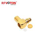 Conectores RF MMCX de Ángulo Recto de 90 Grados, Conector Macho para Soldar para Cable Coaxial SS405