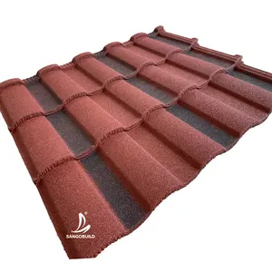 Metal Material Stone Coat Roof Roman Tile Roof Panel Rainbow Design Stone Coated Steel Roofing Tile