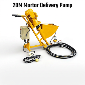 Pompe à coulis électrique avec moteur 1,1 kW et tuyau, pression 25 bars, productivité 5 m³/h pour le pulvérisation et le mélange de béton dans la construction - Product Image 1