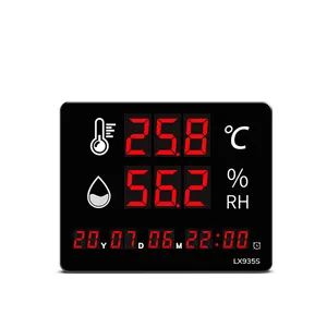 2021 Nieuwe Digitale Led Temperatuur Display Perpetual Kalender Functie En Usb Opladen Thermometer En Hygrometer